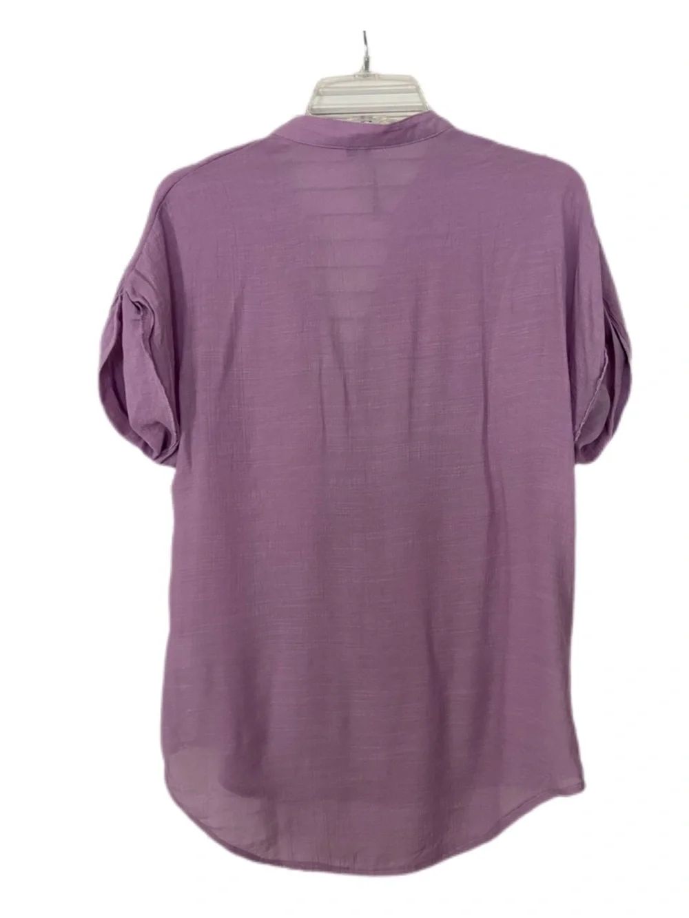 Ashley Blue Lavender Gauzy Textured Blouse Size Large - Picture 2 of 12